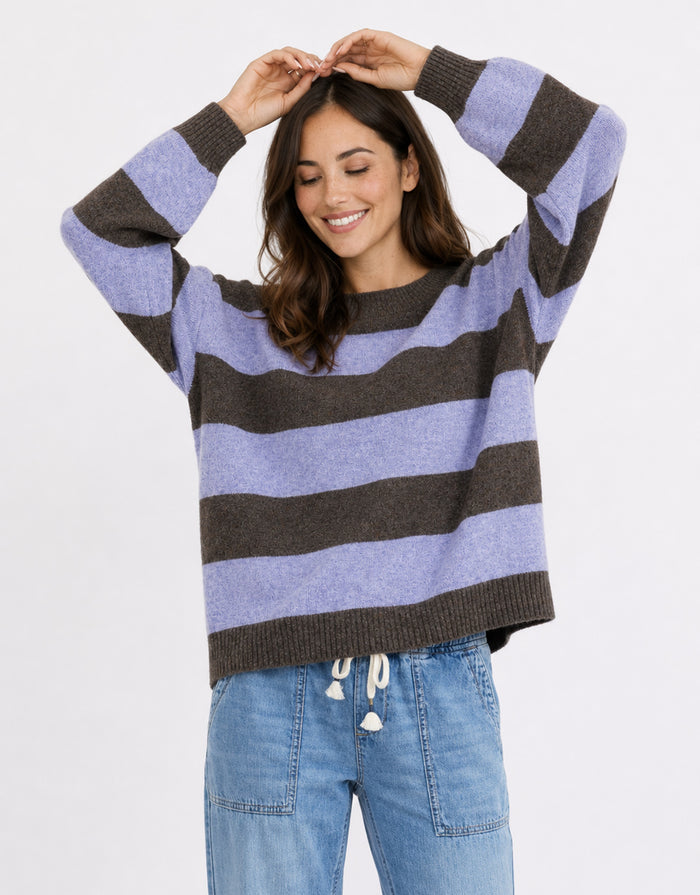Frankie Knit - Lilac/Choc