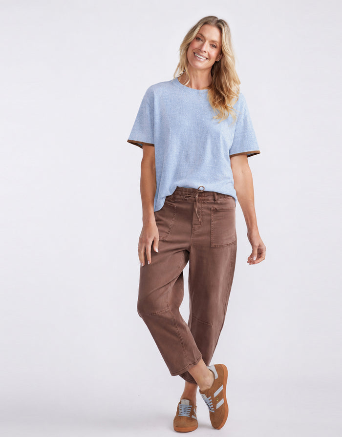 Frenchie Cotton Cashmere Tee - Ice Blue