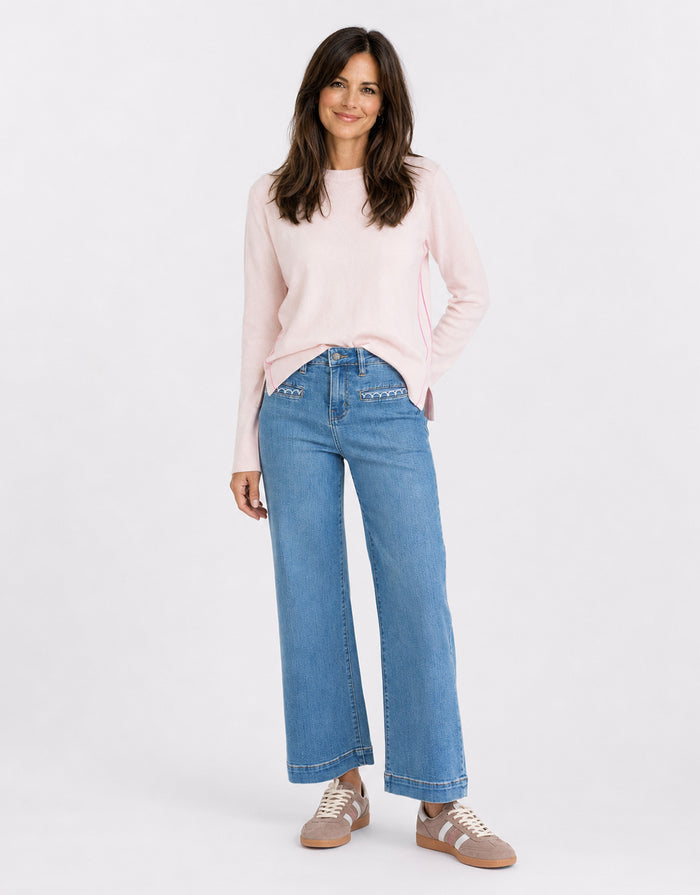 Freya Scallop Jean - 70's Blue