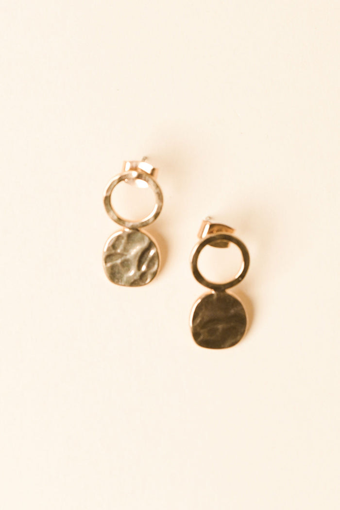Gabe Gold Disc Drop Earrings