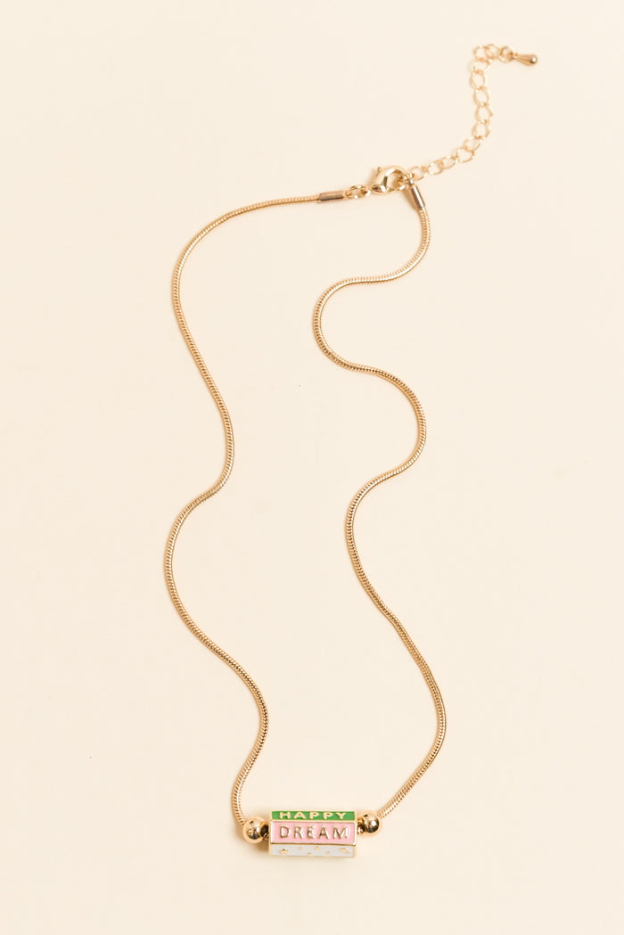 Gasly Gold Happy Chain Necklace