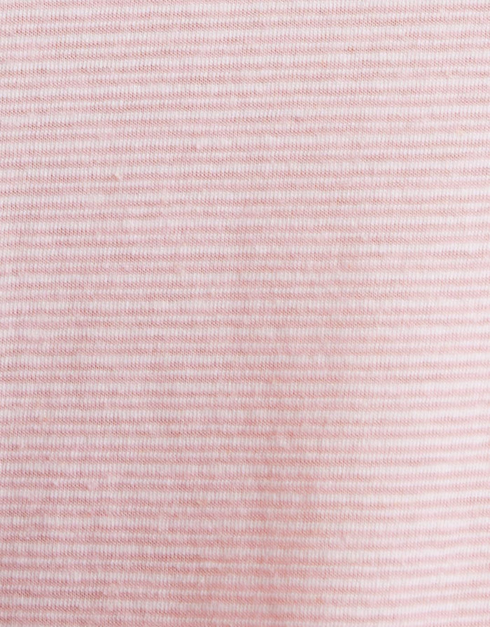 Gelati Stripe Round Neck Tee - Ice Pink Stripe