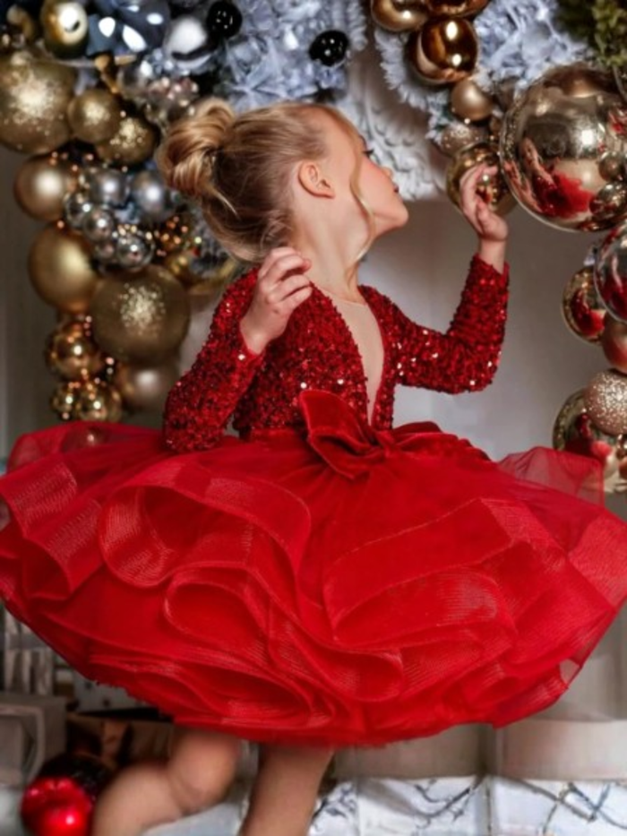 Glitter Diva Ruffle Skirt Special Occasion Dress Mia Belle Girls