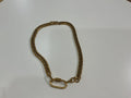 Gold Necklace with Charm Link