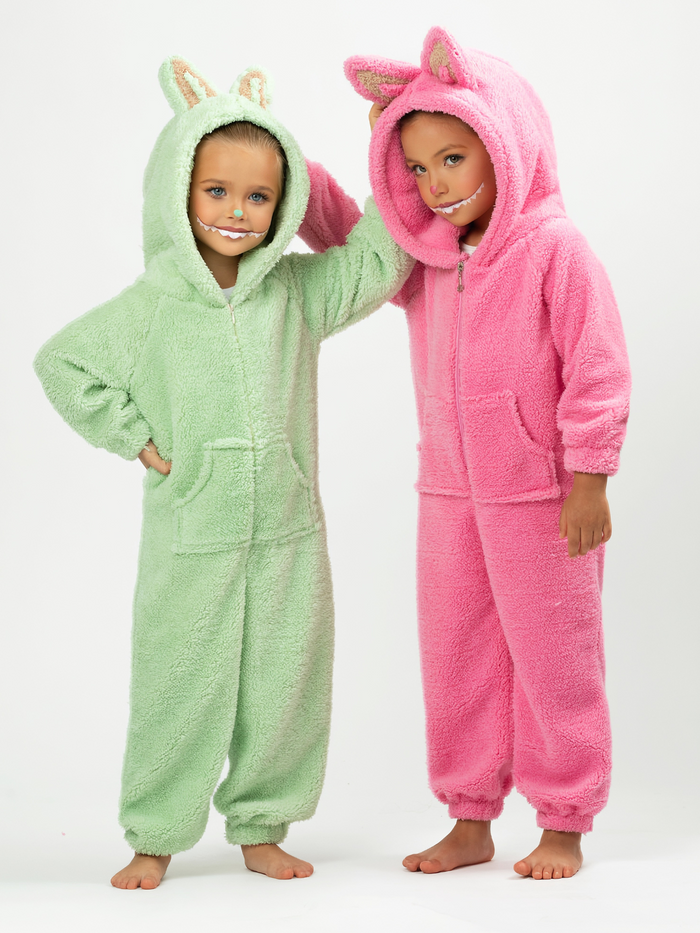 Green Fluffy Forest Friend Hooded Onesie Costume