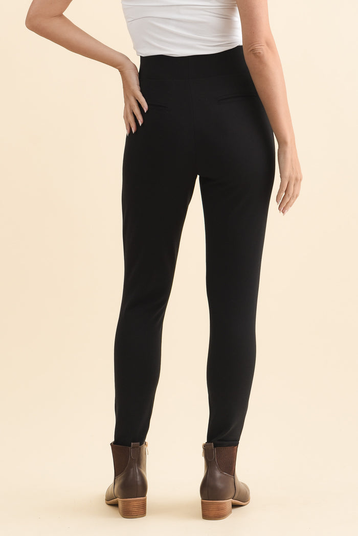 Gwyn Black Ponte Leggings,Brunette model,alt text|model:MJ