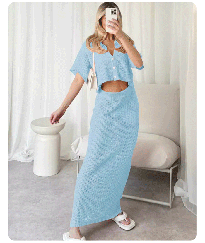 Hanny Co ord Set - Light Blue