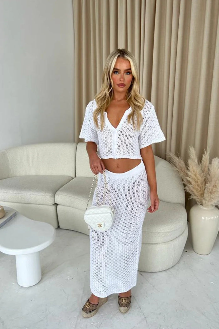 Hanny Co ord Set - White