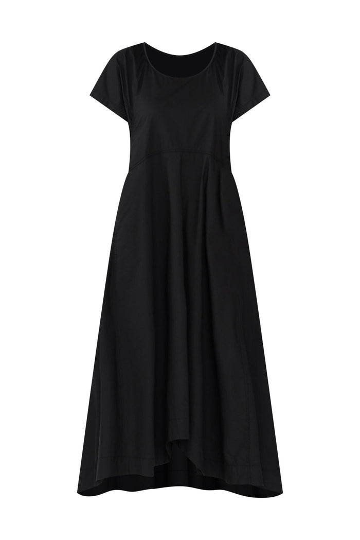 Harlyn Black Cotton Tulip Dress,ghost-mani