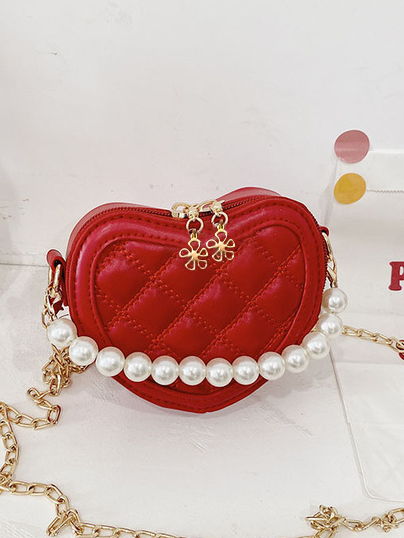 Heart of Pearl Red Crossbody Handbag Mia Belle Girls