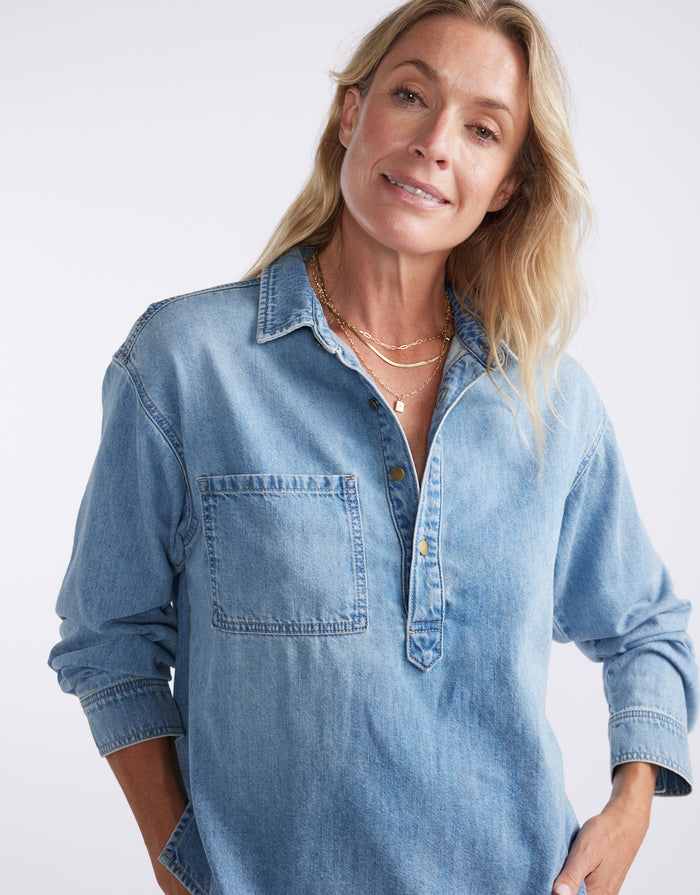 white-co-henley-claudia-shirt-mid-wash-womens-clothing