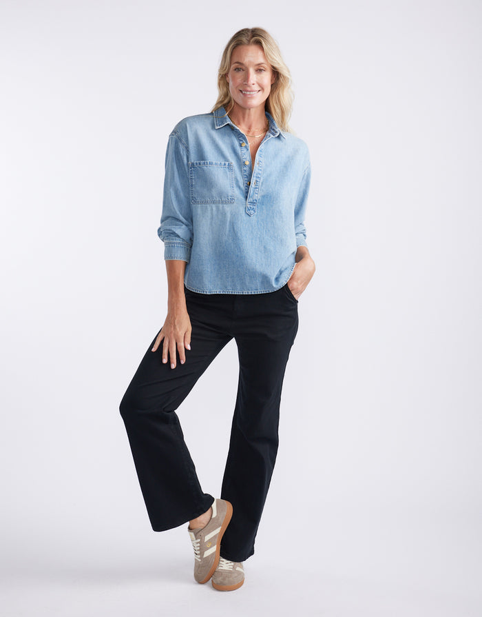 white-co-henley-claudia-shirt-mid-wash-womens-clothing
