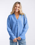 white-co-henley-sunset-top-danish-blue-womens-clothing