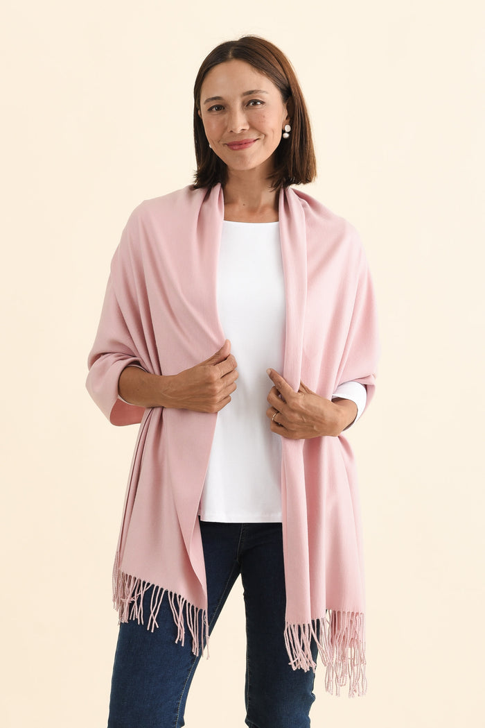Heta Pink Cotton Pashmina Scarf