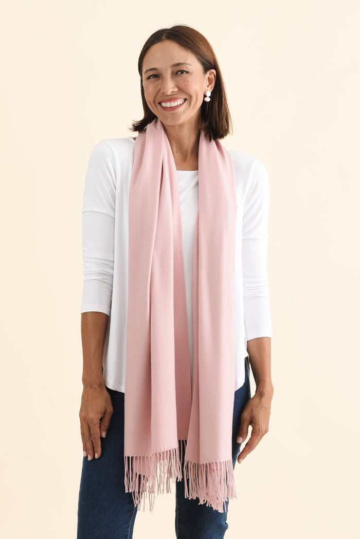 Heta Pink Cotton Pashmina Scarf