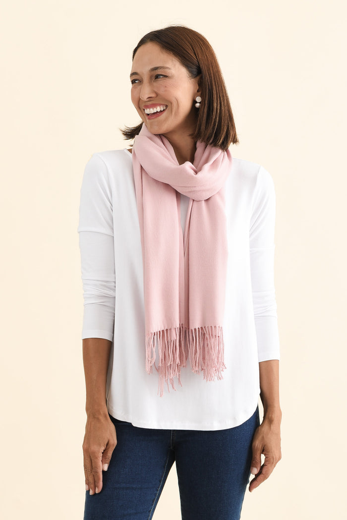 Heta Pink Cotton Pashmina Scarf