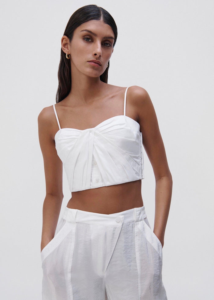 Holden Button Front Bustier (White)