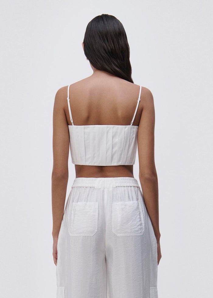 Holden Button Front Bustier (White)