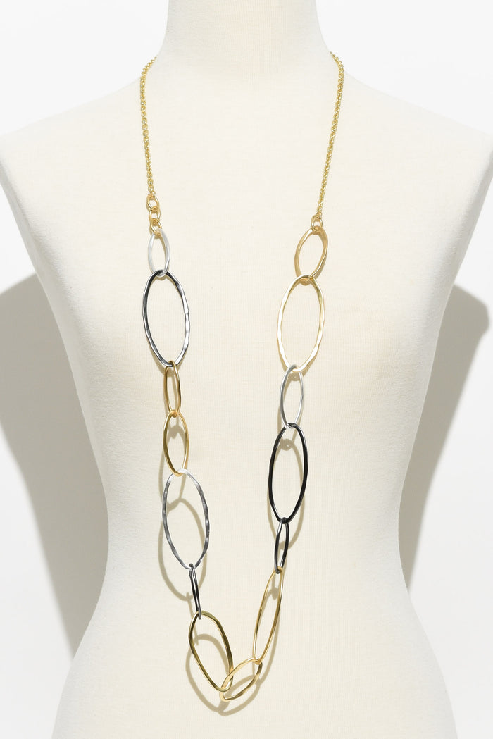 Imogen Gold Metal Link Necklace