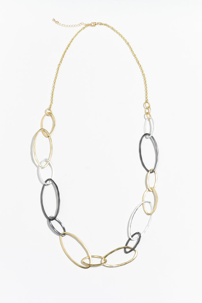 Imogen Gold Metal Link Necklace