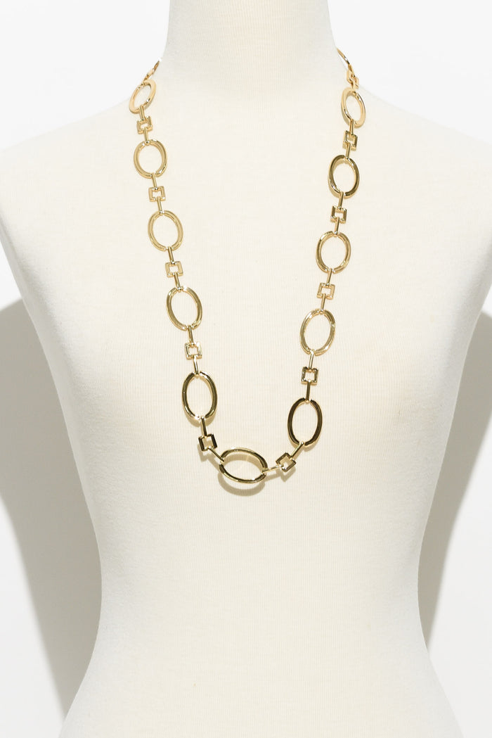 Isla Gold Oval Link Necklace