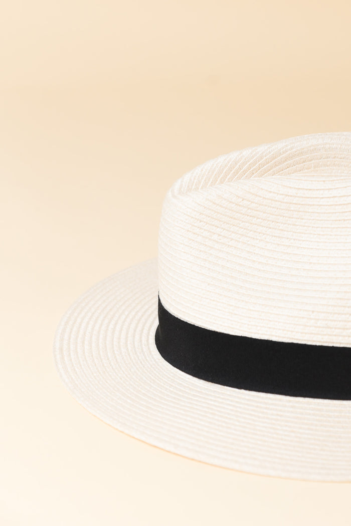 Ivory Wide Brim Travel Fedora