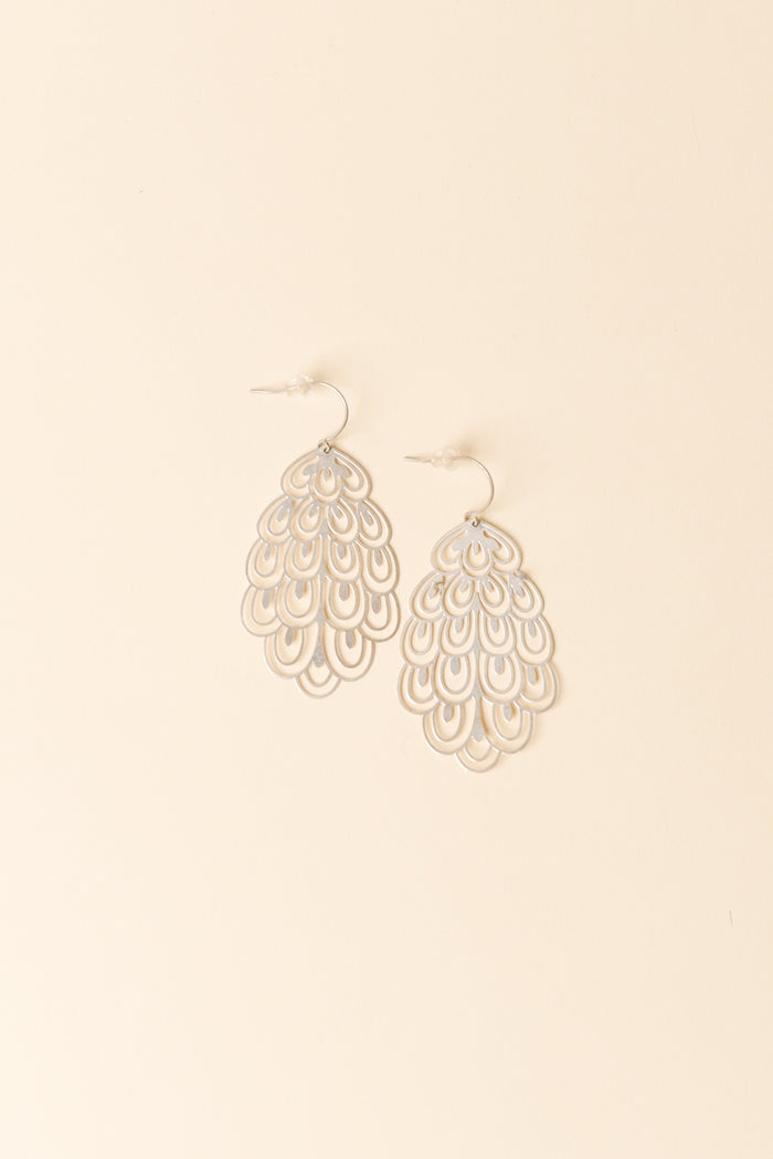 Janie Silver Peacock Earrings