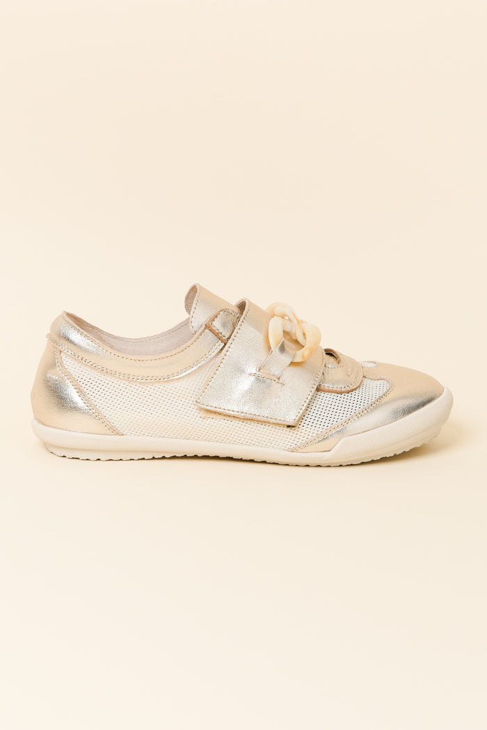Jayden Gold Buckle Mesh Sneaker
