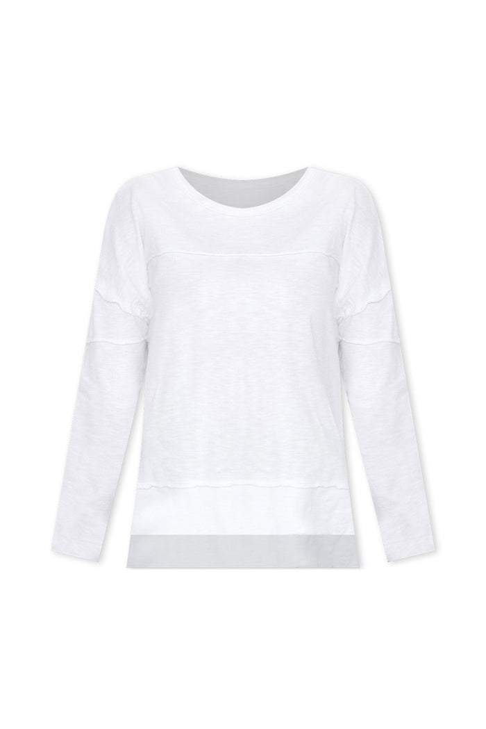 Jayne White Cotton Throw On Top,ghost-mani