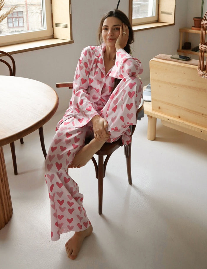 Jenny Night Suit Set - Pink