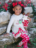Girls Winter Casual Set | Joy Tiered Tunic & Plaid Ruffle Legging Set