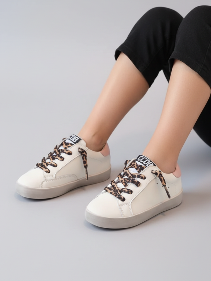 Just Fab Leopard Lace Sneakers By Liv and Mia Mia Belle Girls