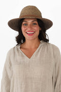 Keith Chocolate Travel Fedora,Brunette model,alt text|model:Brontie