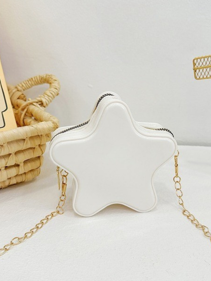 Kids Mini Star White Crossbody Purse