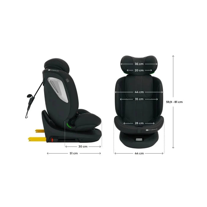 Kinderkraft I-Grow 2 Plus Group 0+/1/2/3 i-Size Car Seat - Black Black - ebebek