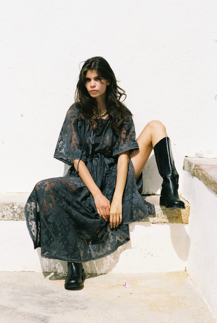 Kinga Csilla Midnight Lace Primavera Maxi Dress