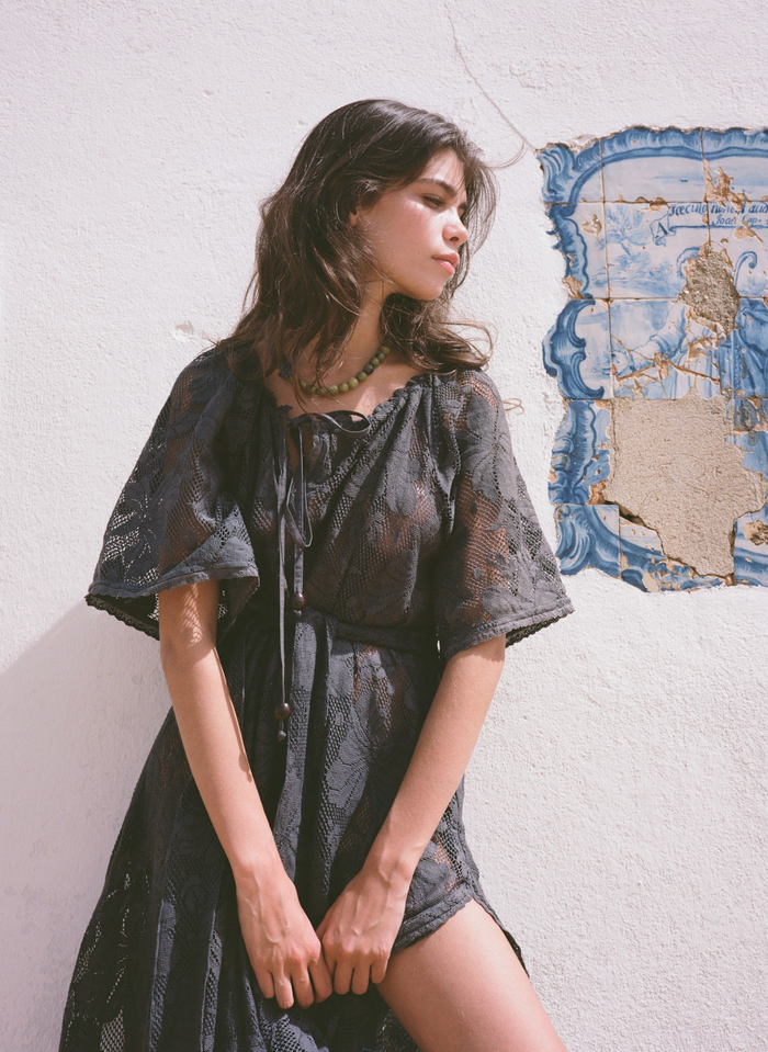 Kinga Csilla Midnight Lace Primavera Maxi Dress