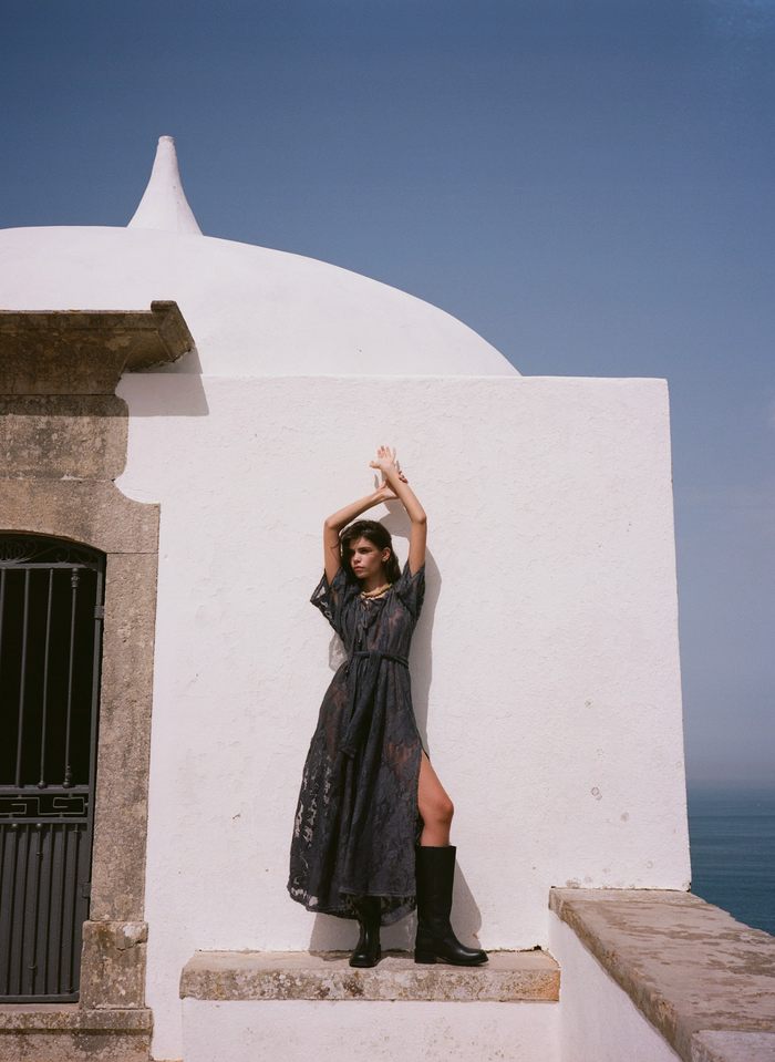 Kinga Csilla Midnight Lace Primavera Maxi Dress