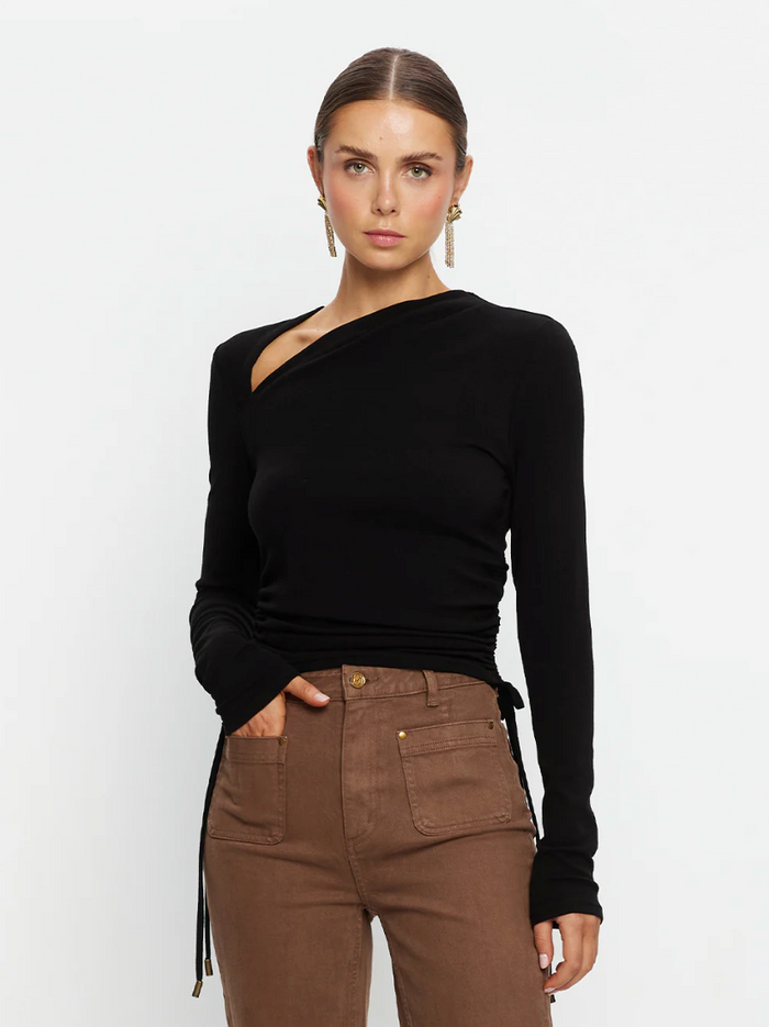 Kivari Annika Jersey Top - Black