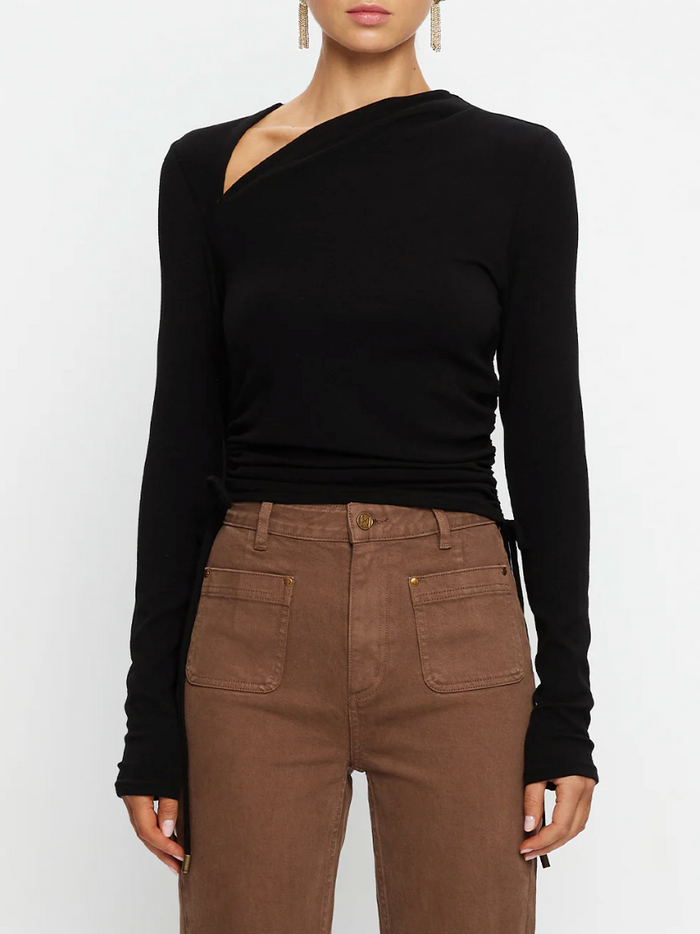 Kivari Annika Jersey Top - Black