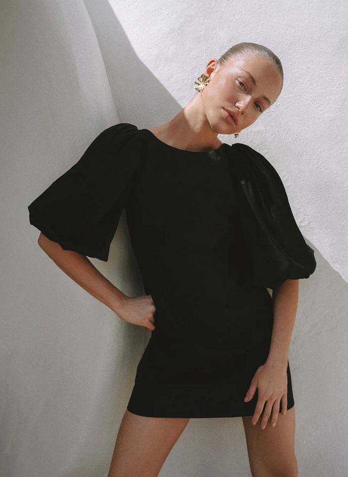 Kivari Cleo Bubble Sleeve Mini - Black