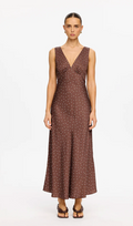 Kivari Edie Midi Dress - Brown