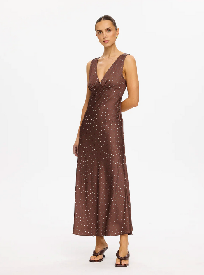 Kivari Edie Midi Dress - Brown
