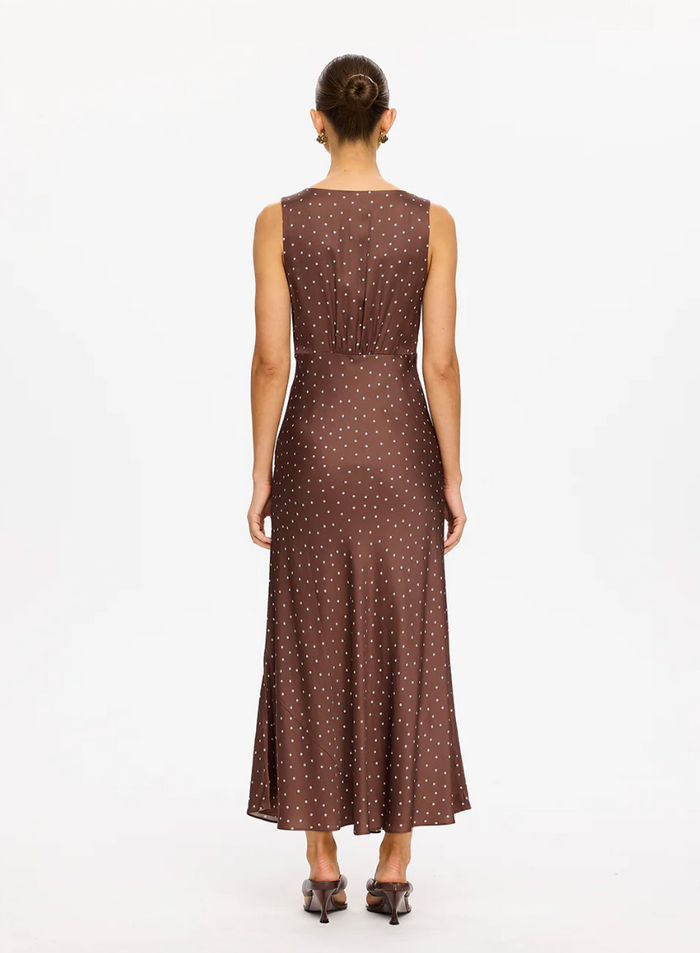 Kivari Edie Midi Dress - Brown
