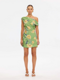 Kivari Eve Off Shoulder Mini Dress - Green