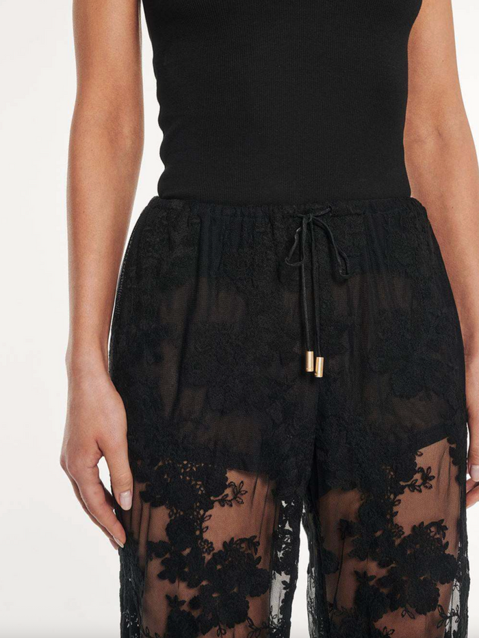 Kivari Jaxon Lace Pant - Black Lace