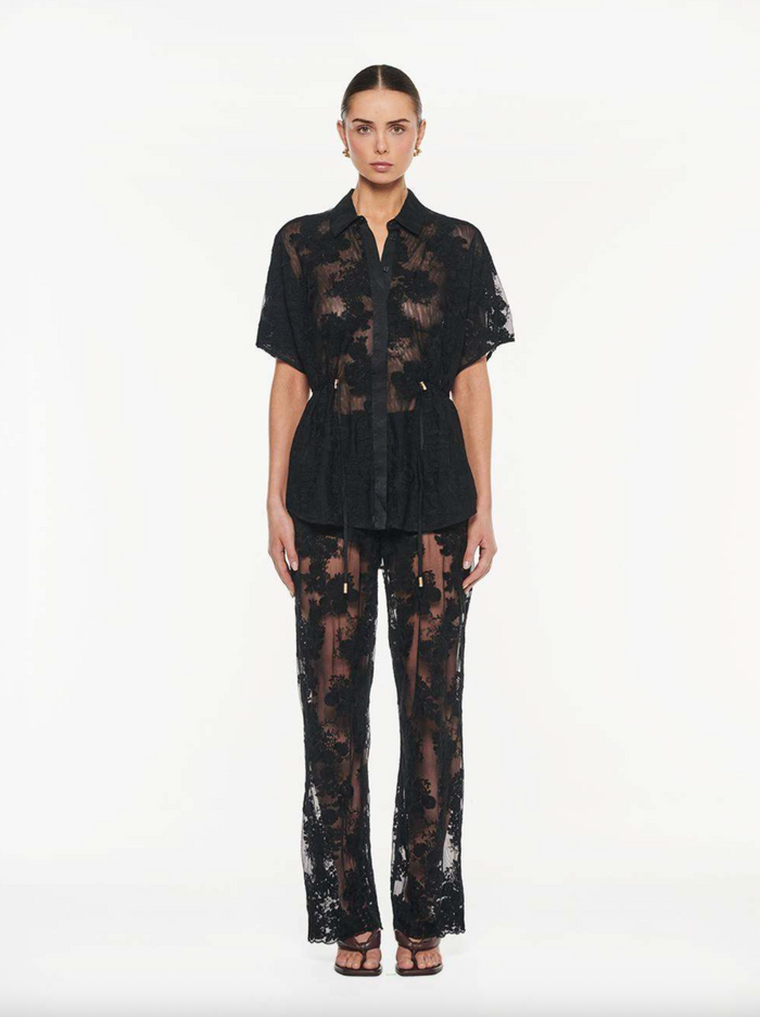 Kivari Jaxon Lace Pant - Black Lace