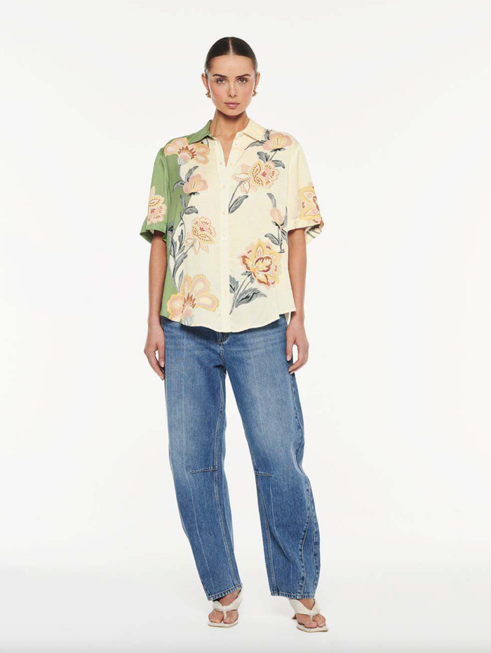 Kivari Lottie Shirt - Green/Cream