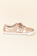 Koolah Rose Gold Leather Chain Sneaker