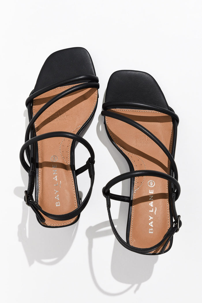 Krystal Black Crossover Heel